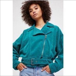FREE PEOPLE Slouchy Dolman Corduroy Moto Jacket S -  NWT!!!